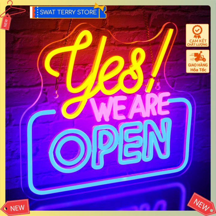 Bảng Hiệu Đèn Neon Bia Cheers "Yes We Are Open"