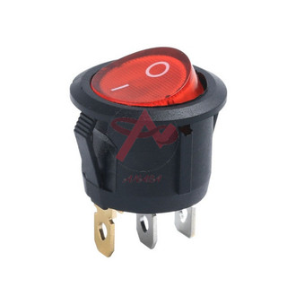 == Công Tắc Bập Bênh Tròn Có Đèn 3 Chân KCD2 6A 250V ==