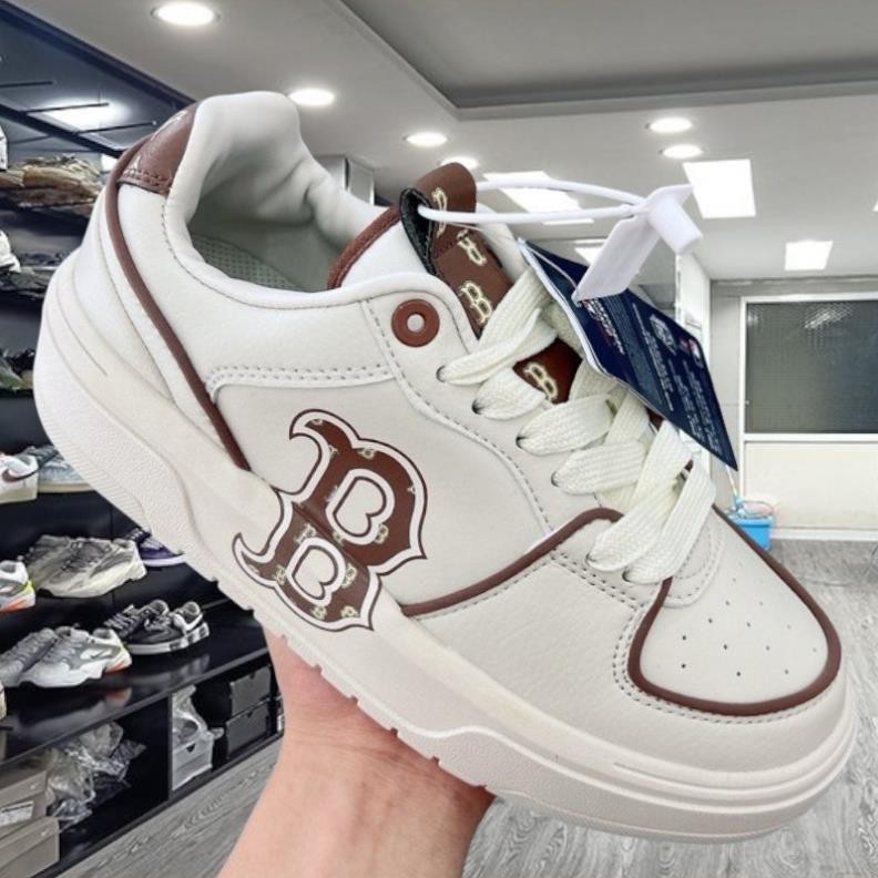 Giày Thể Thao MLB Chunky Liner Classic Monogram Brown ,Giày Sneaker MLB Chữ B Màu Nâu Kem Bản Luxury