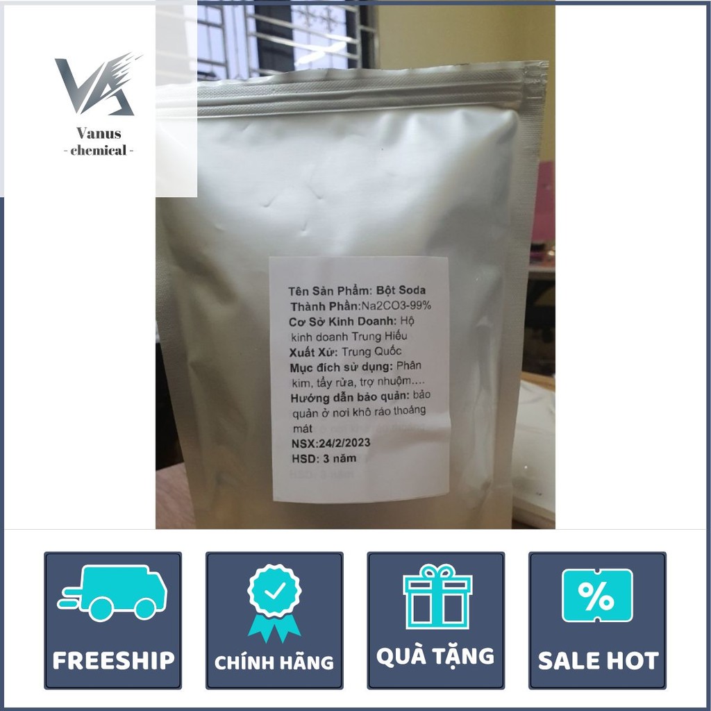 Bột SoDa công nghiệp tẩy rửa na2co3 99% 1 kg