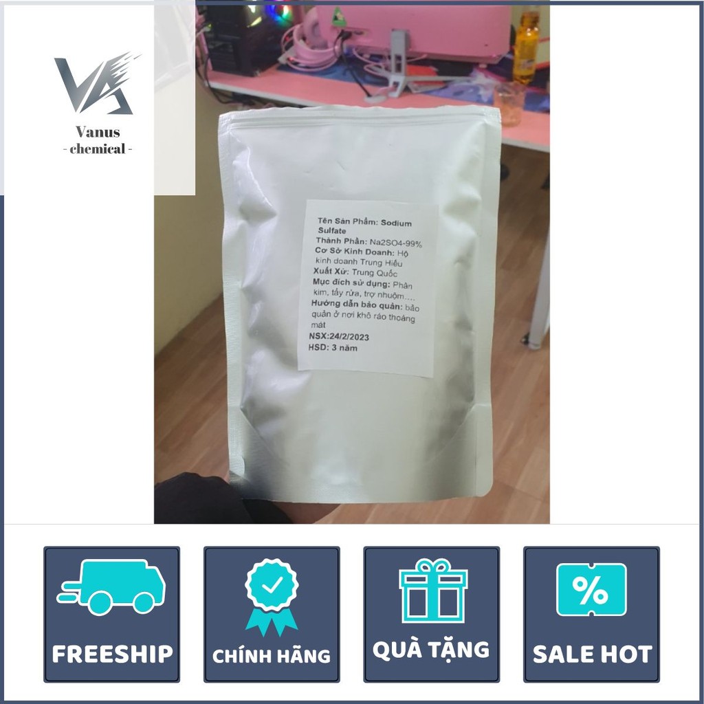 Na2SO4 - Sulphate-Natri Sunfat-Sodium Sulphate 99%- GÓI NHỎ 1KG