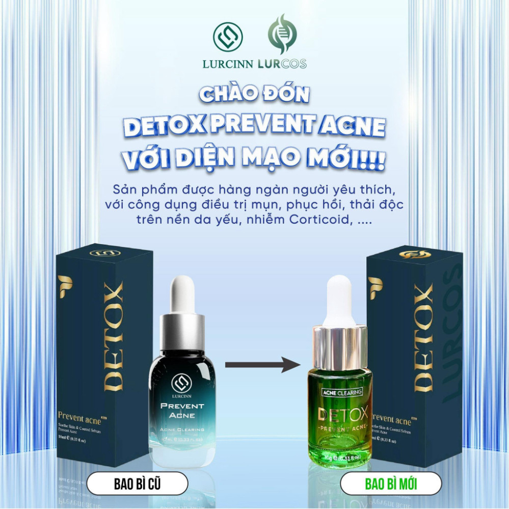Serum Mụn LURCINN Prevent Acne Detox Chăm Sóc Da Mụn Mờ Thâm 10ml