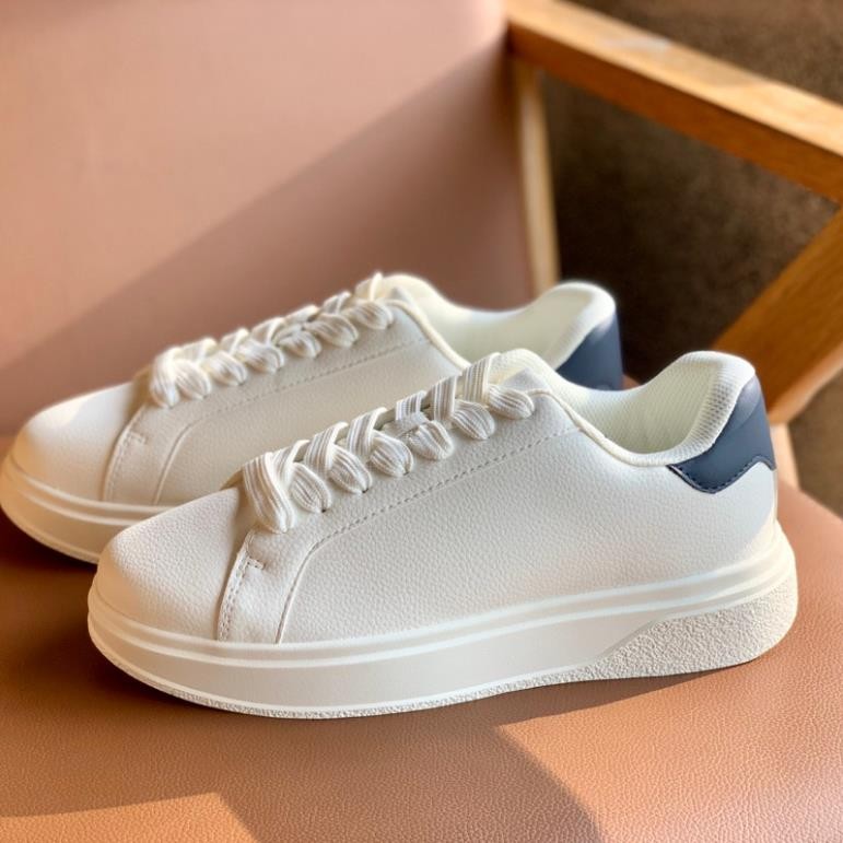 Giày sneakers nam Zara trắng chính hãng dáng chunky đế cao 4 5 phân ;giày thời trang big size 44 45c