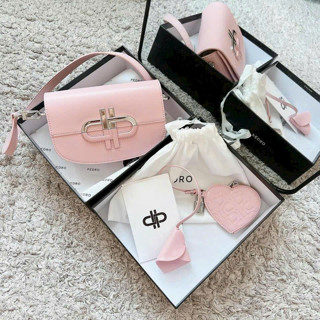 Túi Pedro tim set quà tặng phụ kiện full box size 18 chất da siêu đẹp #151-6