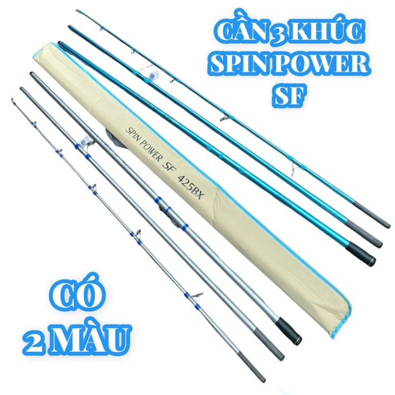 Cần Ba khúc F1  SPIN POWER -SF 4m25-4m5 Ngọn To 5mm Cho Ae Câu lục 5965nijzxcvv