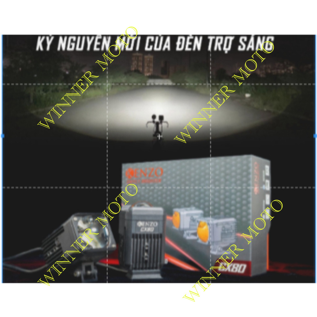 Đèn bi cầu trợ sáng mini Kenzo CX80 60W ánh sáng mạnh, tản nhiệt tốt