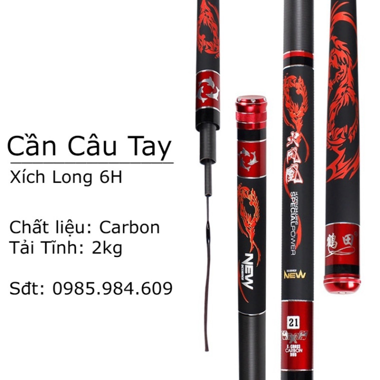 Cần Câu Tay 6H Cần Đơn Xích Long Cần Câu Đài 6H Hàng Chính Hãng jduan568