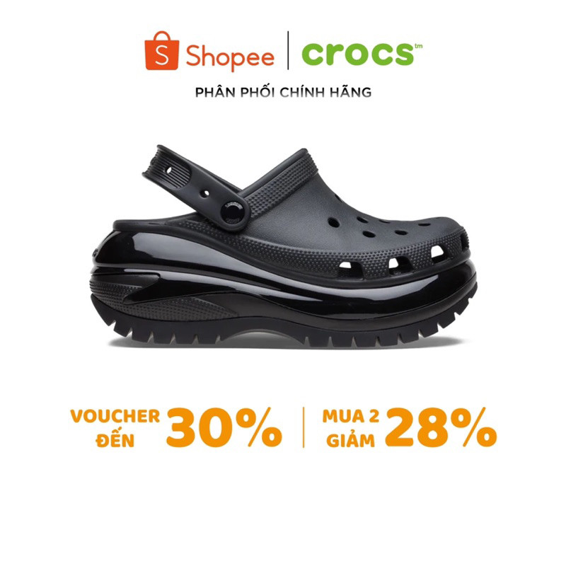 [ CHÍNH HÃNG ] GIÀY CLOG UNISEX CROCS MEGA CRUSH - BLACK ..