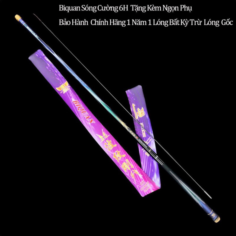 Cần câu tay biquan sóng cường 6h tặng ngọn với túi vải và bảo hành 1 năm 1 lóng 565as2dghjjj