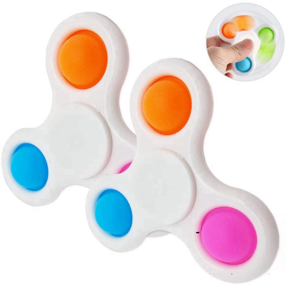 Simple Dimple Fidget Toys, Decompression Simple Sensory Toys, Silicone Fidget Spinner Toy, Hand Spin