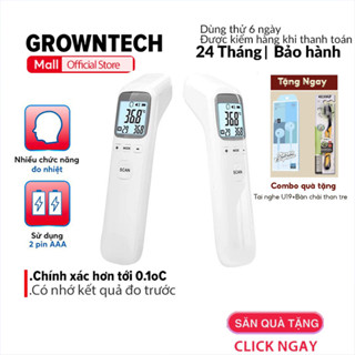 Nhiệt kế điện tử hồng ngoại GrownTech CK-TT 1803 đo trán đa chức năng đo thân nhiệt, nhiệt độ phòng