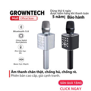 Micro karaoke bluetooth cầm tay mini GrownTech YS 96 đa năng kèm loa bluetooth bass trầm có ghi âm
