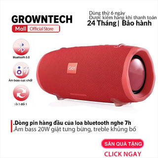  Loa nghe nhạc bluetooth bass mạnh GrownTech dòng Charge 4 plus size đại bluetooth không dây 