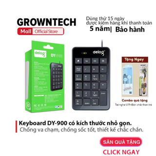  Livestreams  Bàn phím số mini máy tính DEIOG DY900 có dây cổng USB dành cho làm việc tiện lợi 