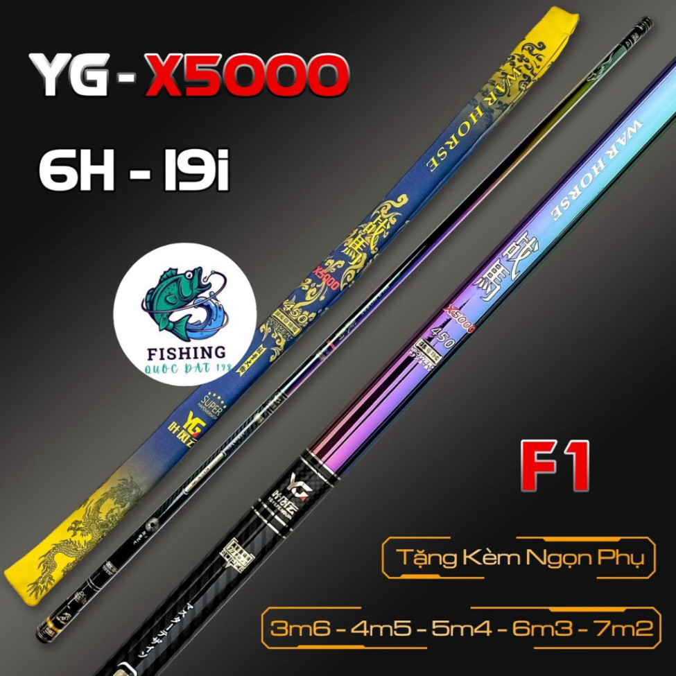 Cần Câu Tay YG - X5000 F1 Cần Câu Đơn Đài Chính Hãng Săn Hàng Tặng Kèm Ngọn Phụ gạucxmn123
