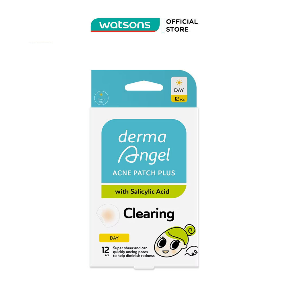 Miếng Dán Mụn Dermaangel Acne Patch Plus 12Pcs