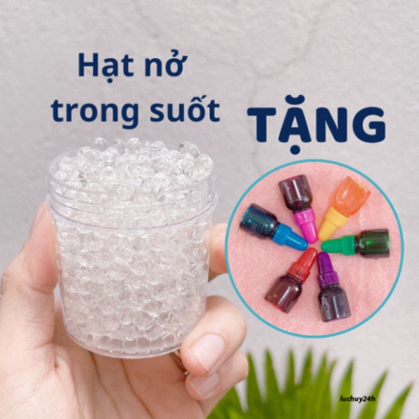 Hạt nở Nhật Bản Trong Suốt Làm Slime Hoặc Trồng Cây - Tặng Kèm Màu Nước - Nguyên liệu làm slime slim