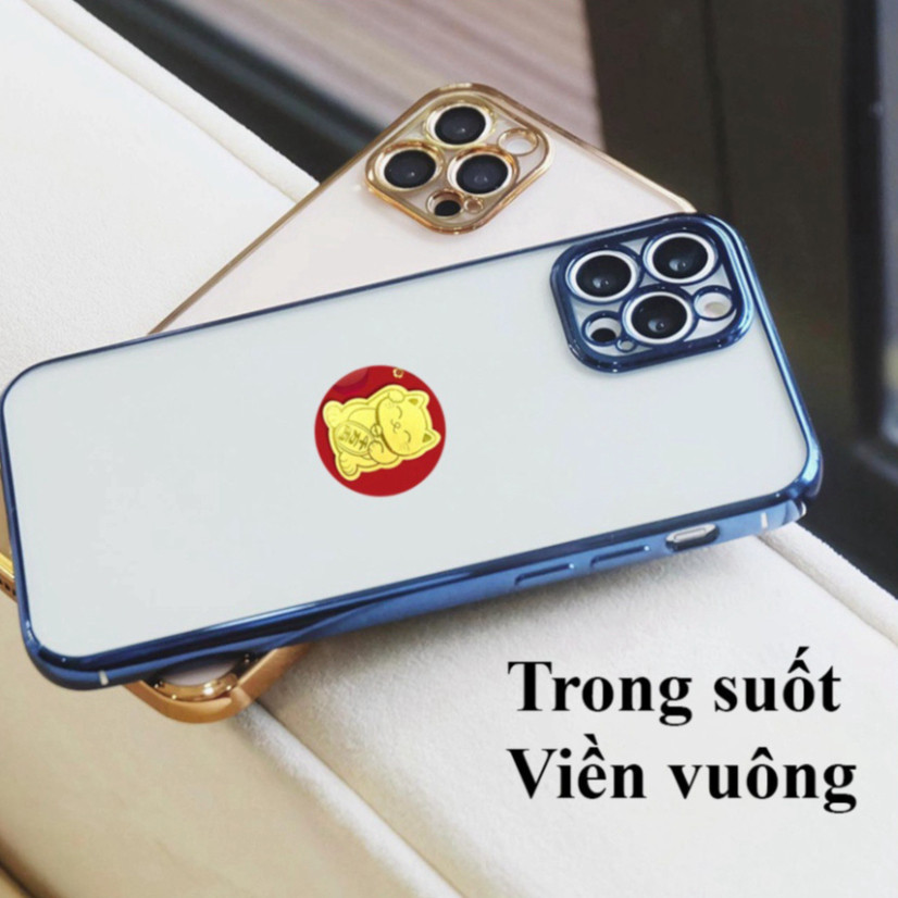 [ Đủ Iphone 7Plus -11-12-13 pro max ] Ốp lưng iPhone cạnh vuông mạ crom cao cấp xịn full hộp