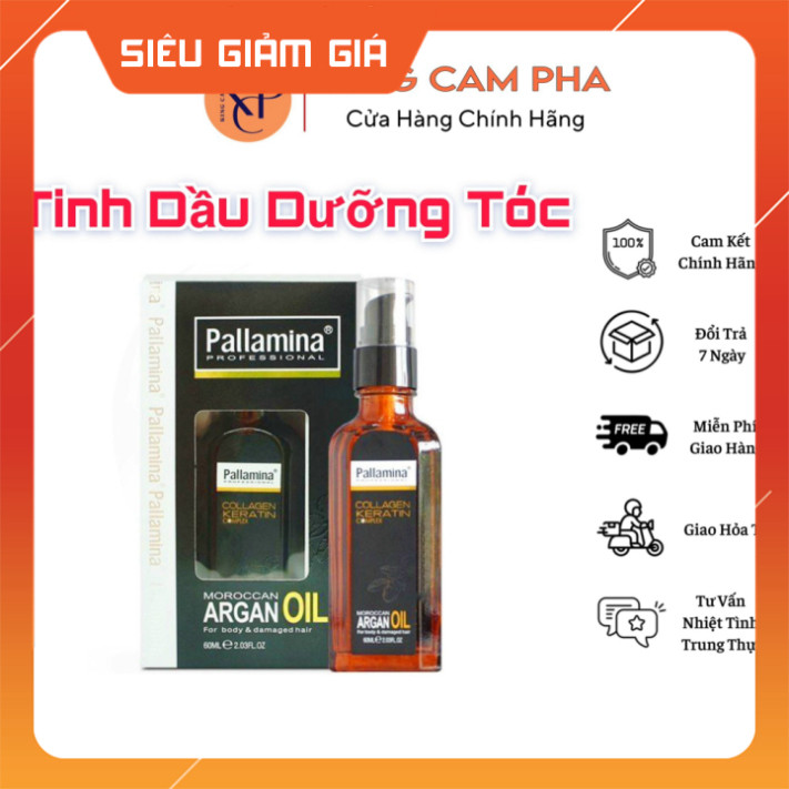 HCM Tinh dầu Argan Oil Pallamina Collagen Keratin 60ml
