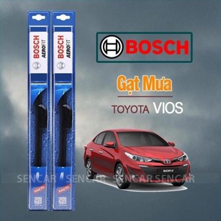 Gạt Mưa Xe Toyota Vios Thương Hiệu BOSCH Aerofit Lưỡi Silicone Cao Cấp Chính Hãng + .