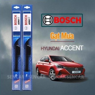 Gạt mưa xe Hyundai Accent thương hiệu Bosch Aerofit lưỡi silicon cao cấp chính hãng .