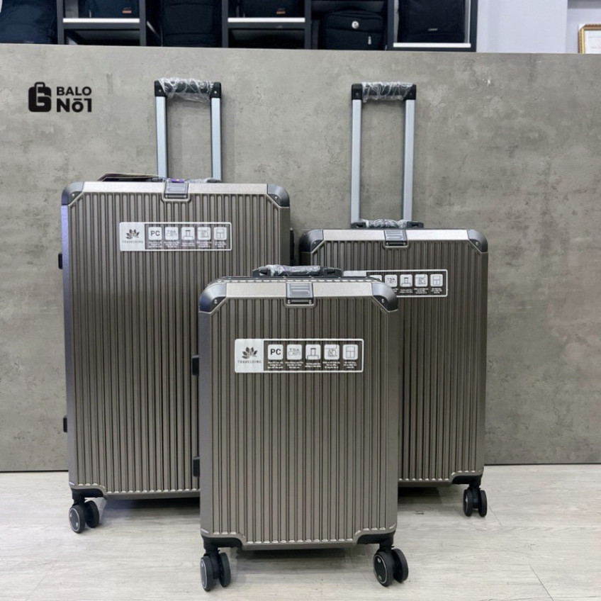 CTNY - Vali TRAVELKING 8003  Khung Nhôm TRAVELKING 8003 chất nhựa PC chống xước cao cấp