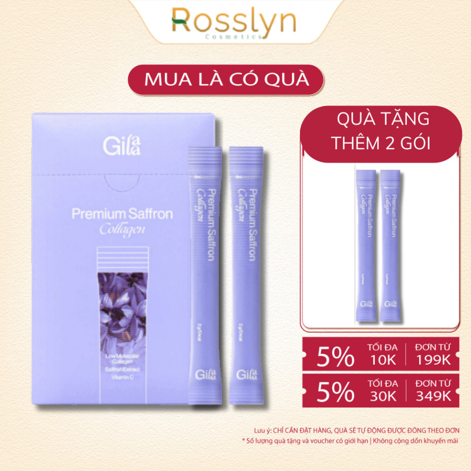 Bột Uống Collagen Cao Cấp Kết Hợp Saffron Gilaa (60 gói x 2g)