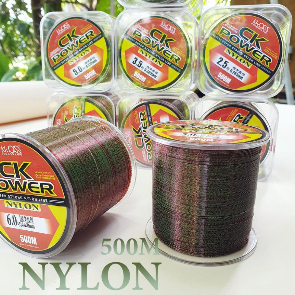 Cước câu cá tàng hình dây câu cá 100% Nylon CK power câu cá CK500 ka6b5678