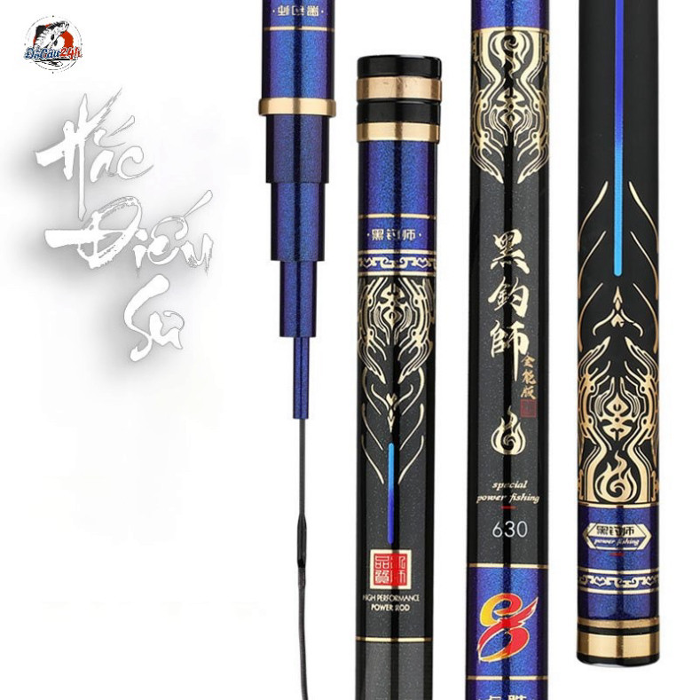 [Tặng Kèm Ngọn Phụ] Cần Câu Tay Hắc Điếu Sư Cần Câu Săn Hàng Độ Dài Từ 4m5 đến 10m độ cứng 8H khfa63