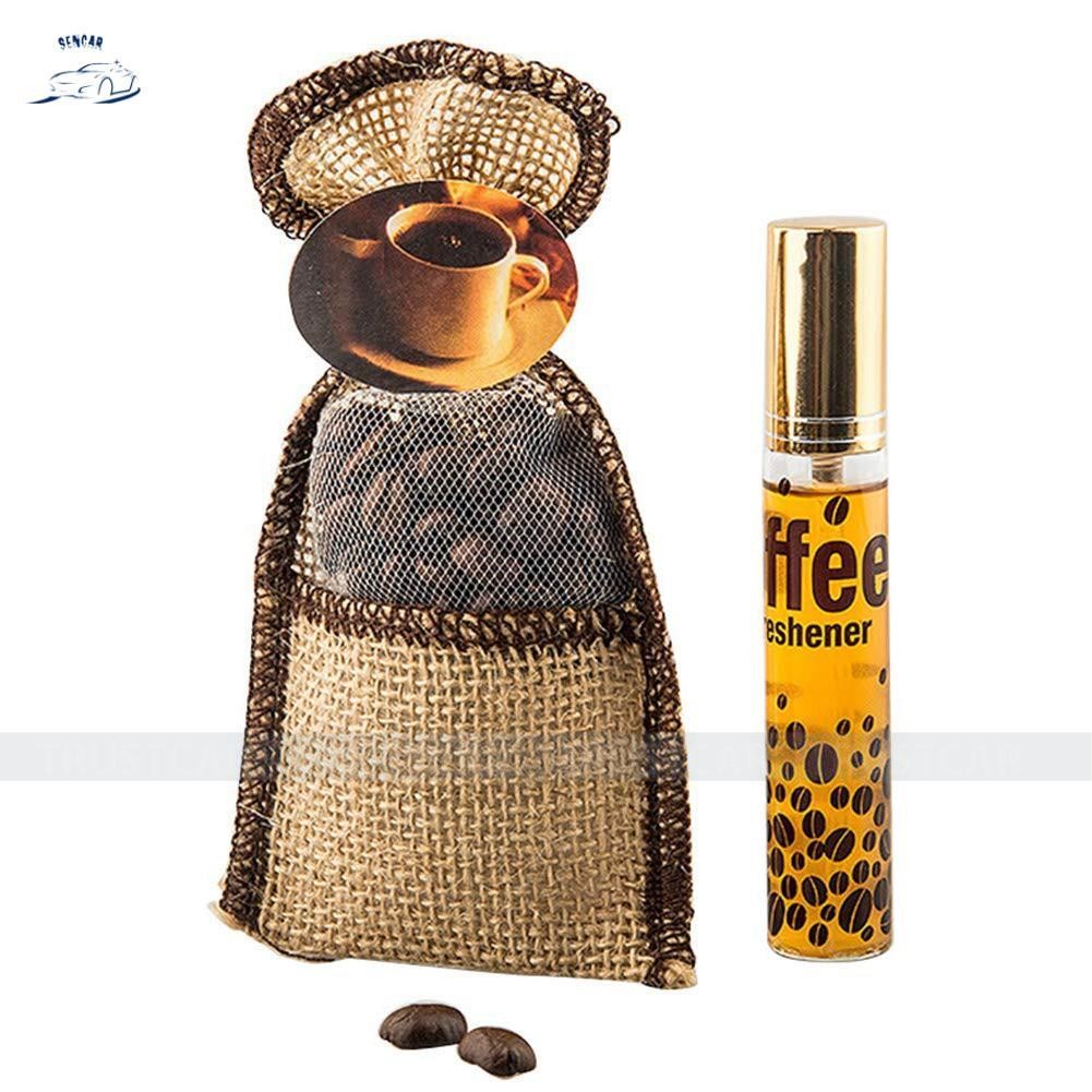 Combo Túi Cafe và Tinh Dầu Cafe Treo Xe Ô Tô . .