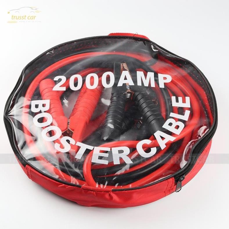 Dây Câu Kích Bình Ắc Quy Cứu Hộ Ô Tô Xe Hơi Khẩn Cấp 2000AMP Dài 4 Mét, 500AMP 2 mét