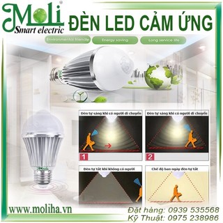 ĐÈN LED CẢM ỨNG THÂN NHIỆT MOLI