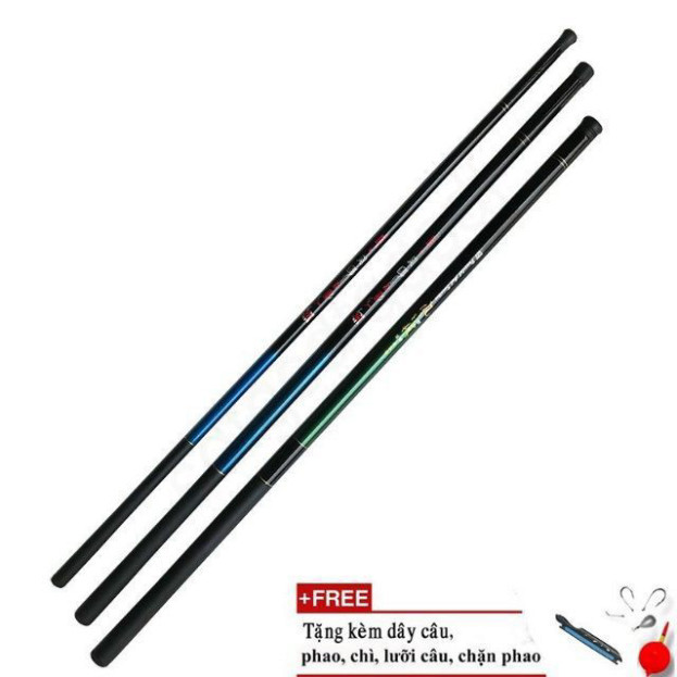 Cần câu đơn, cần câu tay cacbon 2m7, 3m6,4m5,5m4 fdsgds khfa6368