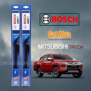Gạt Mưa Xe Mitsubishi Triton Thương Hiệu BOSCH Aerofit Lưỡi Silicone Cao Cấp Chính Hãng + . !