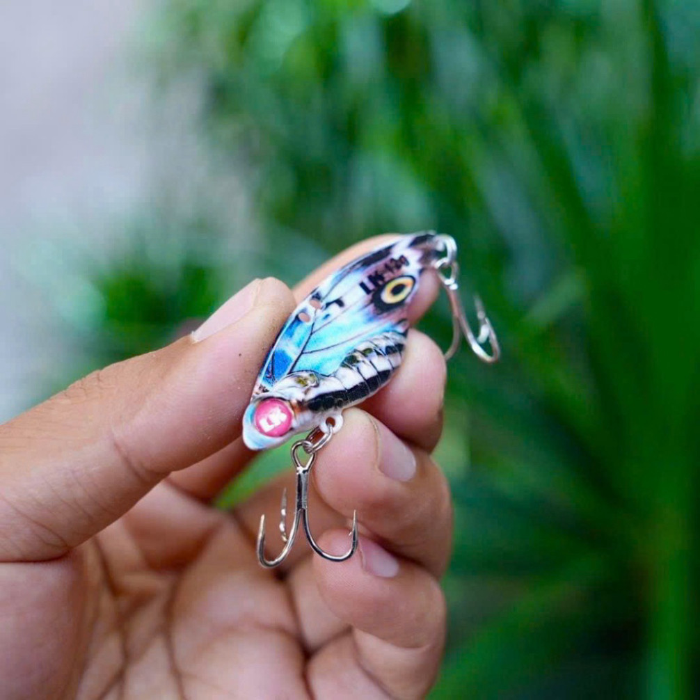 Cá sắt câu lure hình cánh bướm LK  (mắt có chữ Lk )  có 2 size 9g và 12g acvnb123zzv