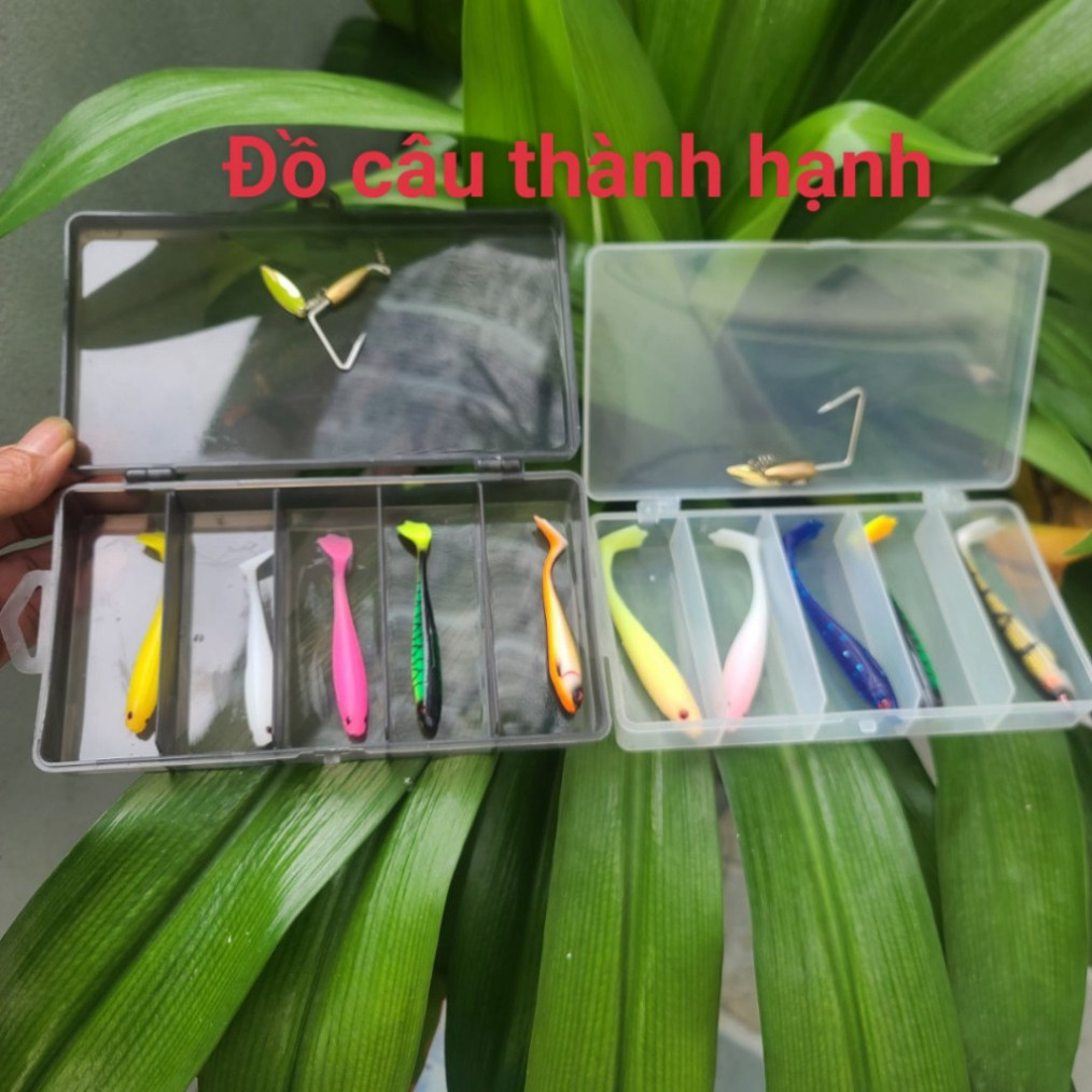 ombo mồi mềm câu lure . 1 lưỡi ar15 dáng vuông +2 con mồi nff+ 3 con mồi mềm horoai. có 2 size combo
