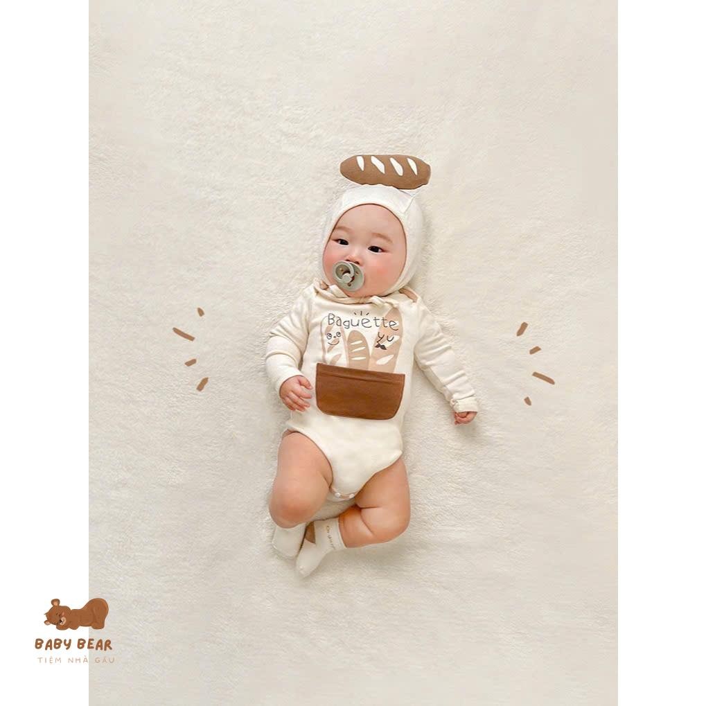 Body bánh mỳ baguette cover ikii phong cách Hàn Quốc cho bé trai bé gái hàng cao cấp