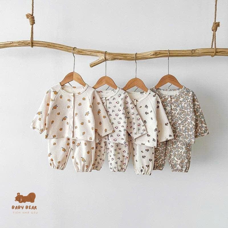 Bộ quần áo len hàn cho bé từ 6-17kg phong cách Hàn Quốc