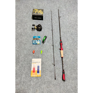 Combo Cần Lure Bọ Cạp Đỏ & Máy Ngang FR200 tặng  Dây pe + 2 mồi & Dầu Bảo Dưỡng kibsgzcvnn