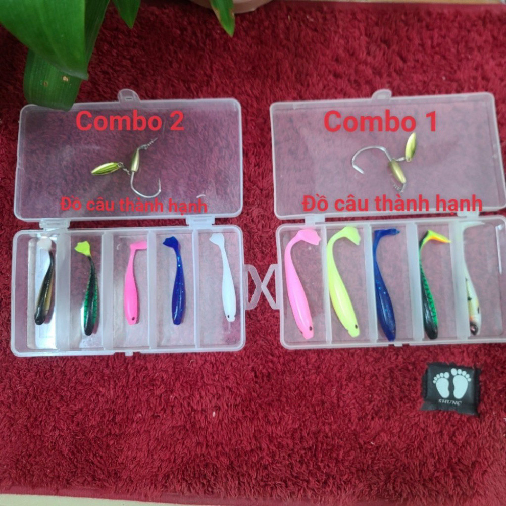 combo mồi mềm câu luer ( gồm 1 lưỡi ar 15 +2 con nff+3 con mồi horoai và 1 hộp mồi) acvnb123zzv