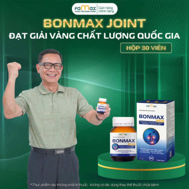 Hộp 30 viên uống hỗ trợ xương khớp BONMAX JOINT - Giúp giảm đau, viêm khớp