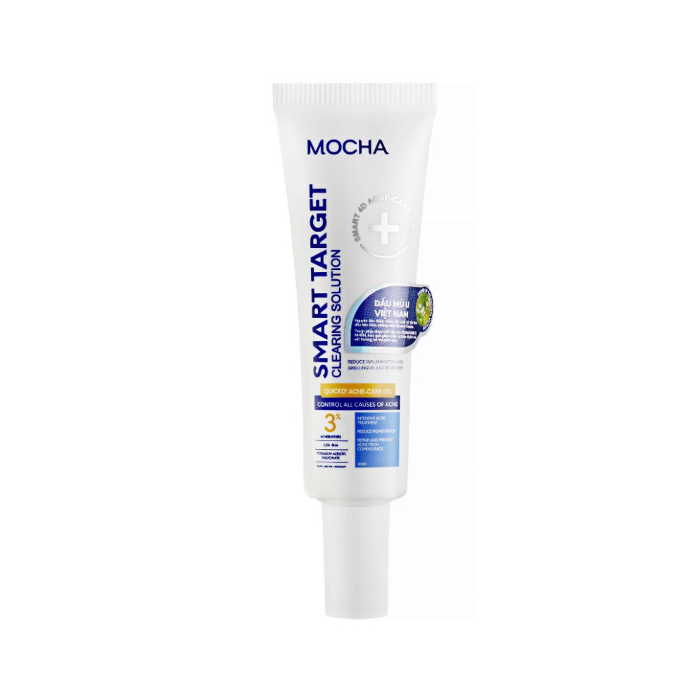Kem Dưỡng Giảm Mụn Chuyên Sâu Nhanh Sau 8h Mocha Smart Target Clearing Solution, Giảm Sưng Viêm, Hạn Chế Thâm Sẹo