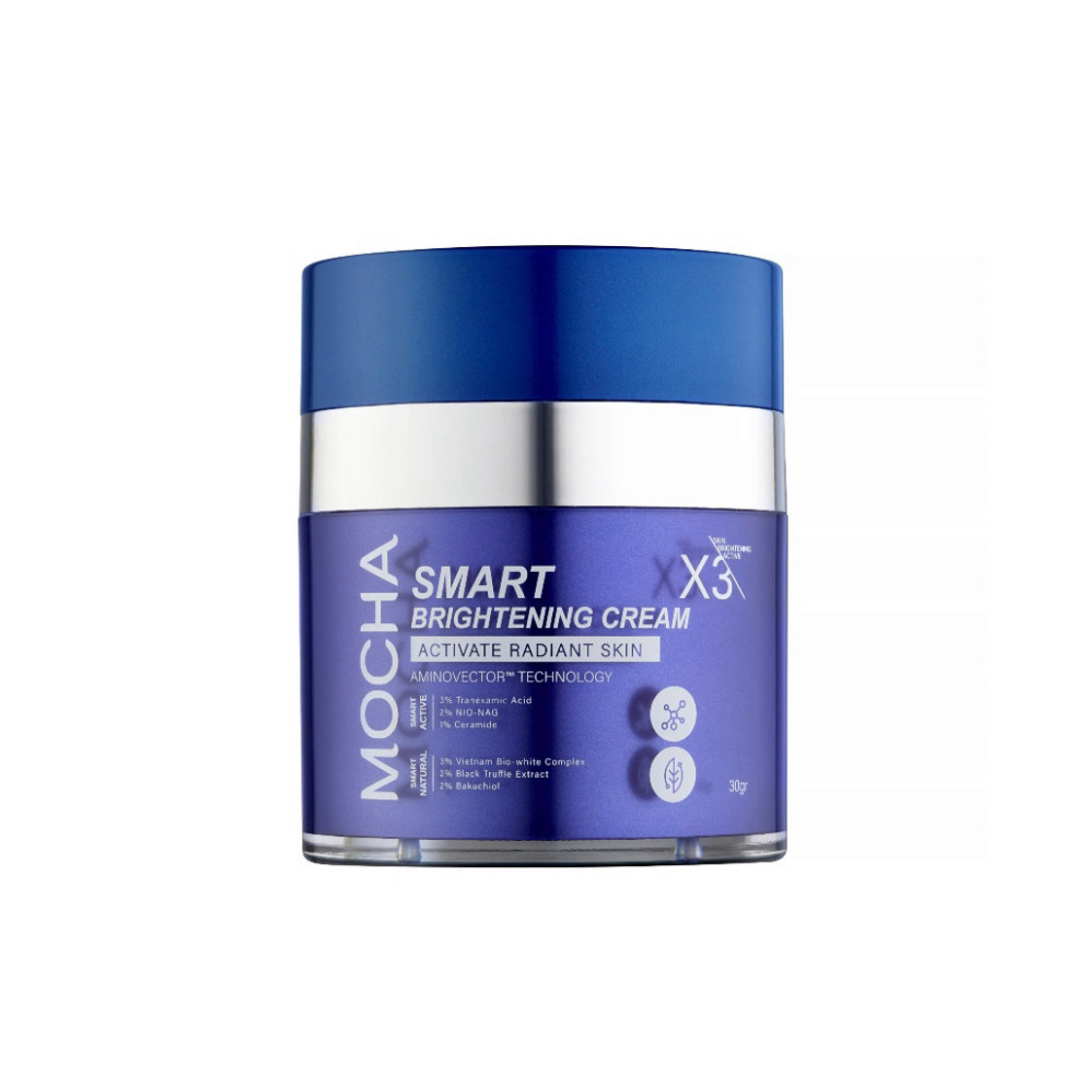 Kem Giảm Sạm Nám Chuyên Sâu Mocha Smart Brightening Cream 30gr Tặng 1 Sữa Rửa Mặt 25ml