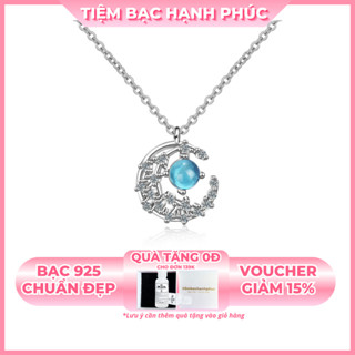  Dây chuyền bạc nữ TBHP mặt trăng đá moonstone 925 Silver Necklace Mã TSJD36 