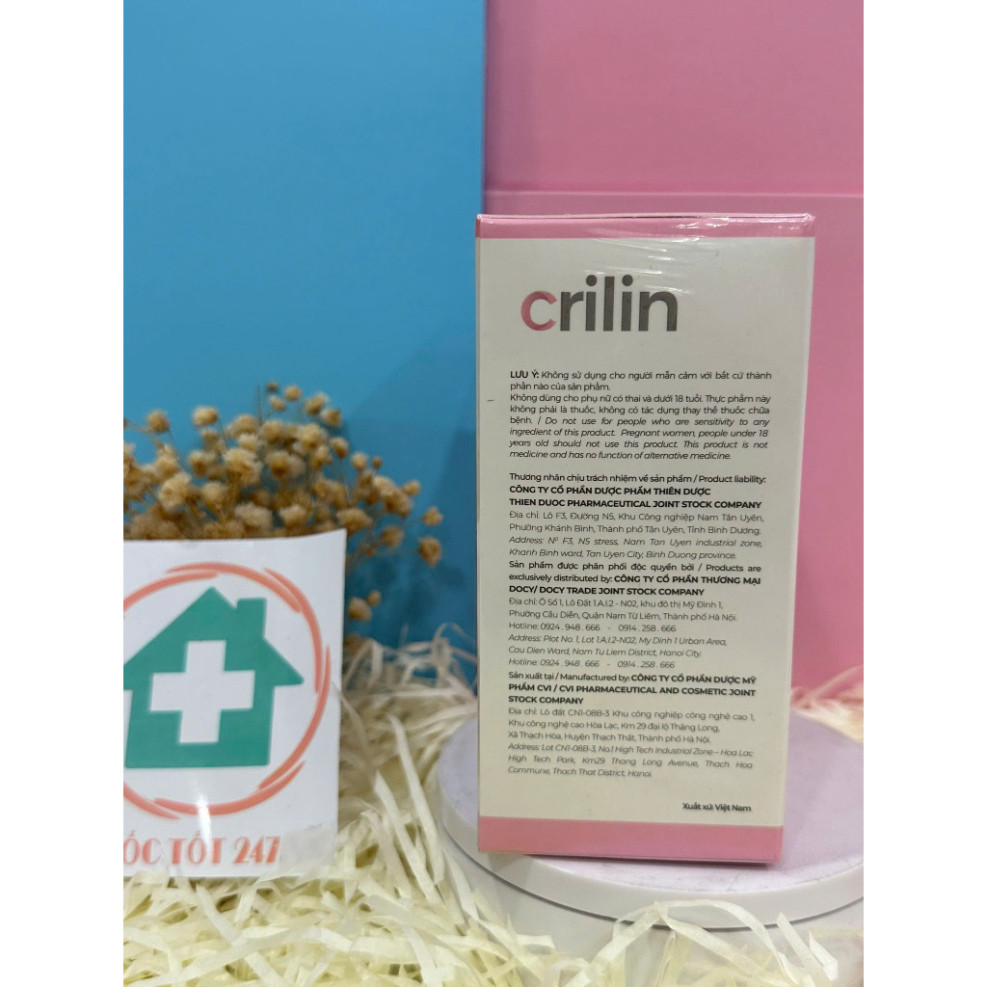 Viên uống Trinh Nữ Hoàng Cung Crilin Women Heatlh điều hoà kinh nguyệt cân bằng nội tiết tố hộp 60v
