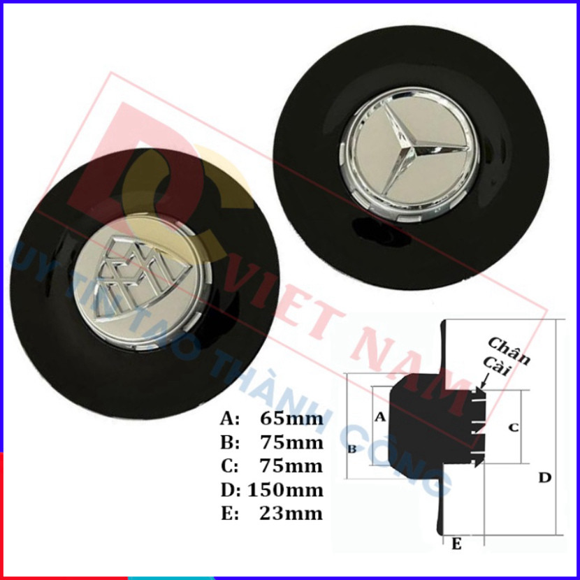 [CHÍNH HÃNG] Logo chụp mâm, ốp lazang bánh xe ô tô Maybach ZGS-003 - HÀNG CHÍNH HÃNG