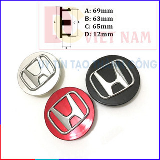 [CHÍNH HÃNG] Logo chụp mâm, ốp lazang bánh xe ô tô Honda - Đường kính 69MM - HÀNG CHÍNH HÃNG