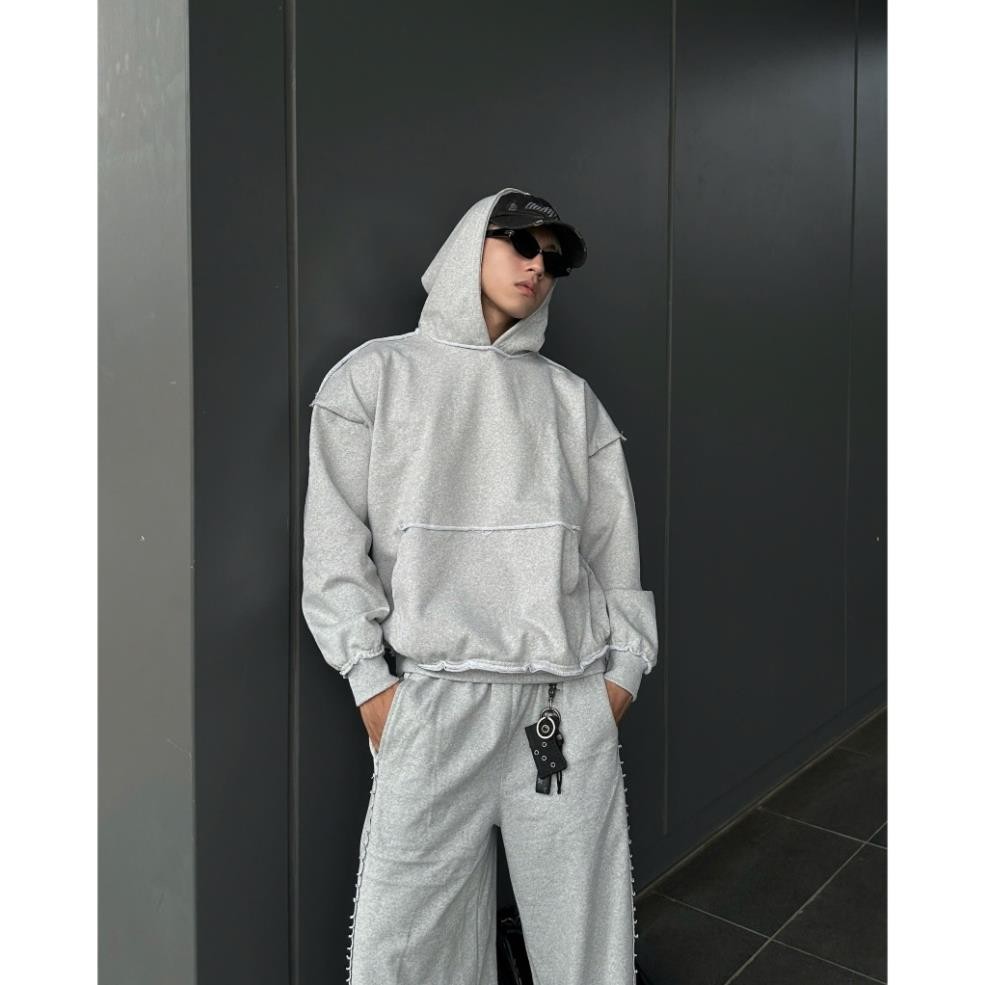 BadChoice | Áo HOODIE nỉ chân cua Distressed phối rách form Boxy StreetStyle