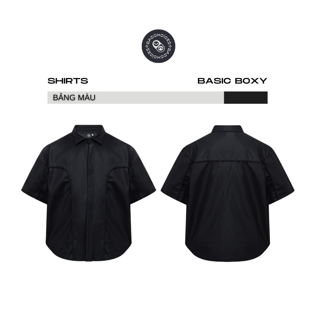 Bad Choice | Áo sơ mi Kaki tay ngắn NẸP ẨN phong cách Streetwear form boxy