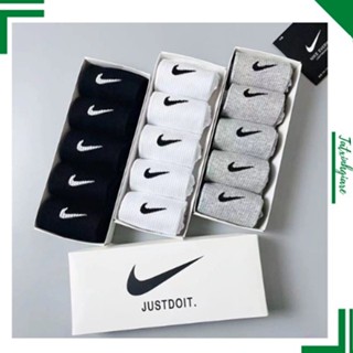 SET 5 ĐÔI Tất nike cao cấp vớ cổ cao lửng ngắn hàng dệt kim thoáng mát không gây mùi